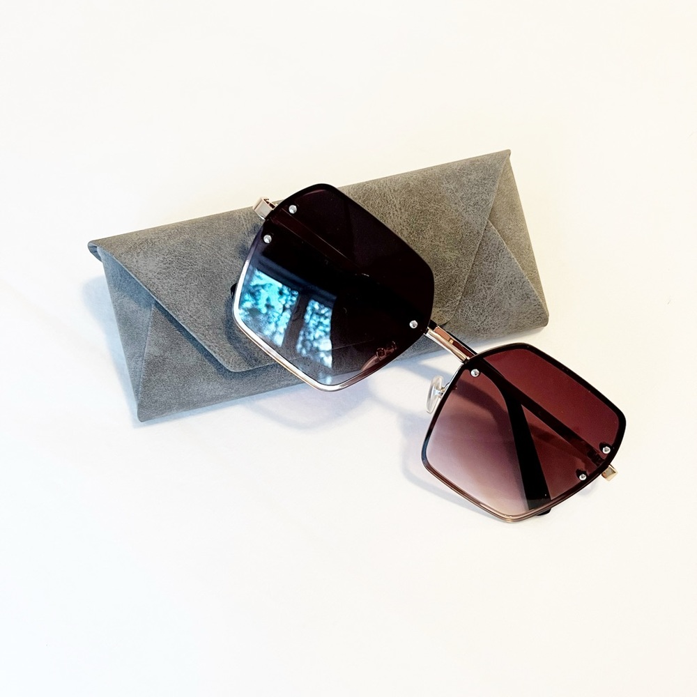 ✨NEW✨ | ‘Frameless’ Gradient Brown Oversize Sunglasses